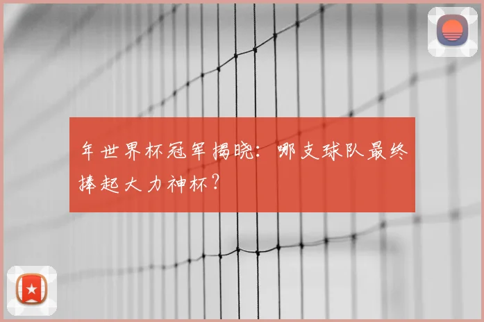 年世界杯冠军揭晓：哪支球队最终捧起大力神杯？